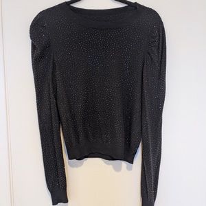 Alice & Olivia Black Studded Sweater